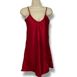 Red Satin Slip Dress Women Intimates & Sleepwear Medium